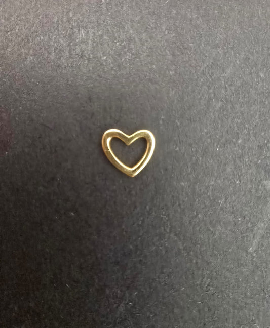 Charm Oro 18k Hollow Heart