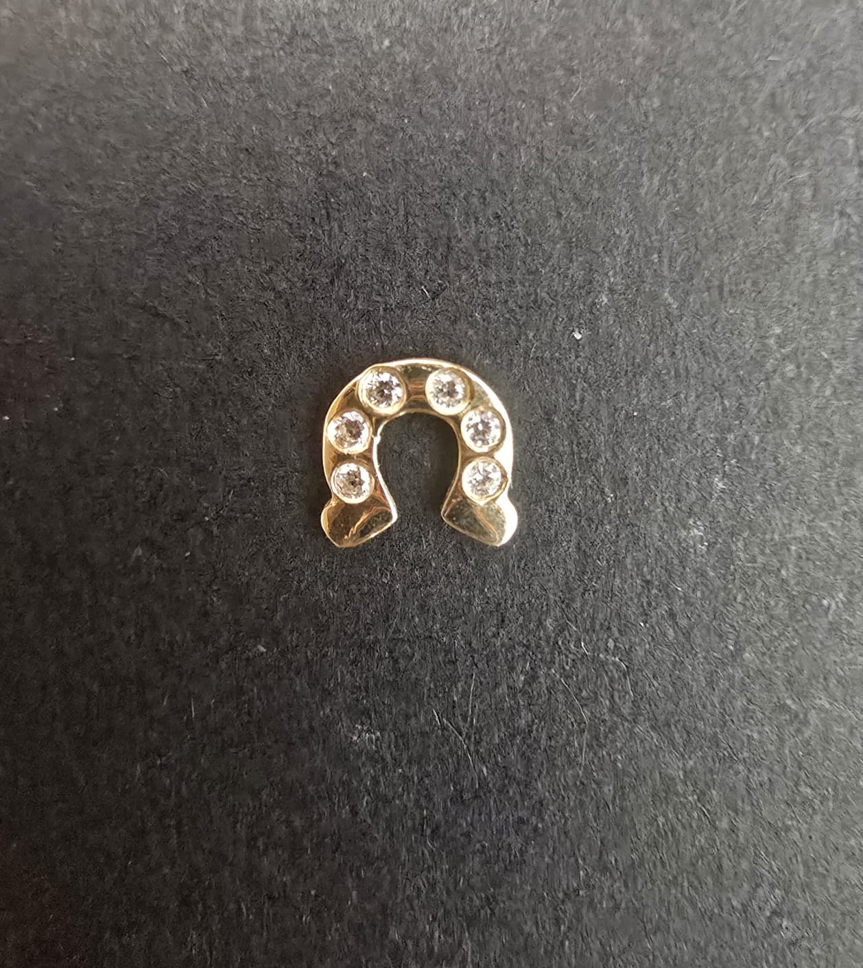 Charm Oro 18k Horse shoe white