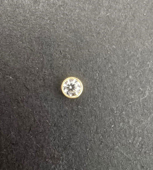 Charm Oro 18k Round Diamond